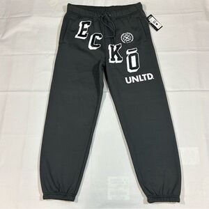 NWT Original Street Ecko Unltd Sweatpants Joggers Mens Large Pockets Gray Fleece